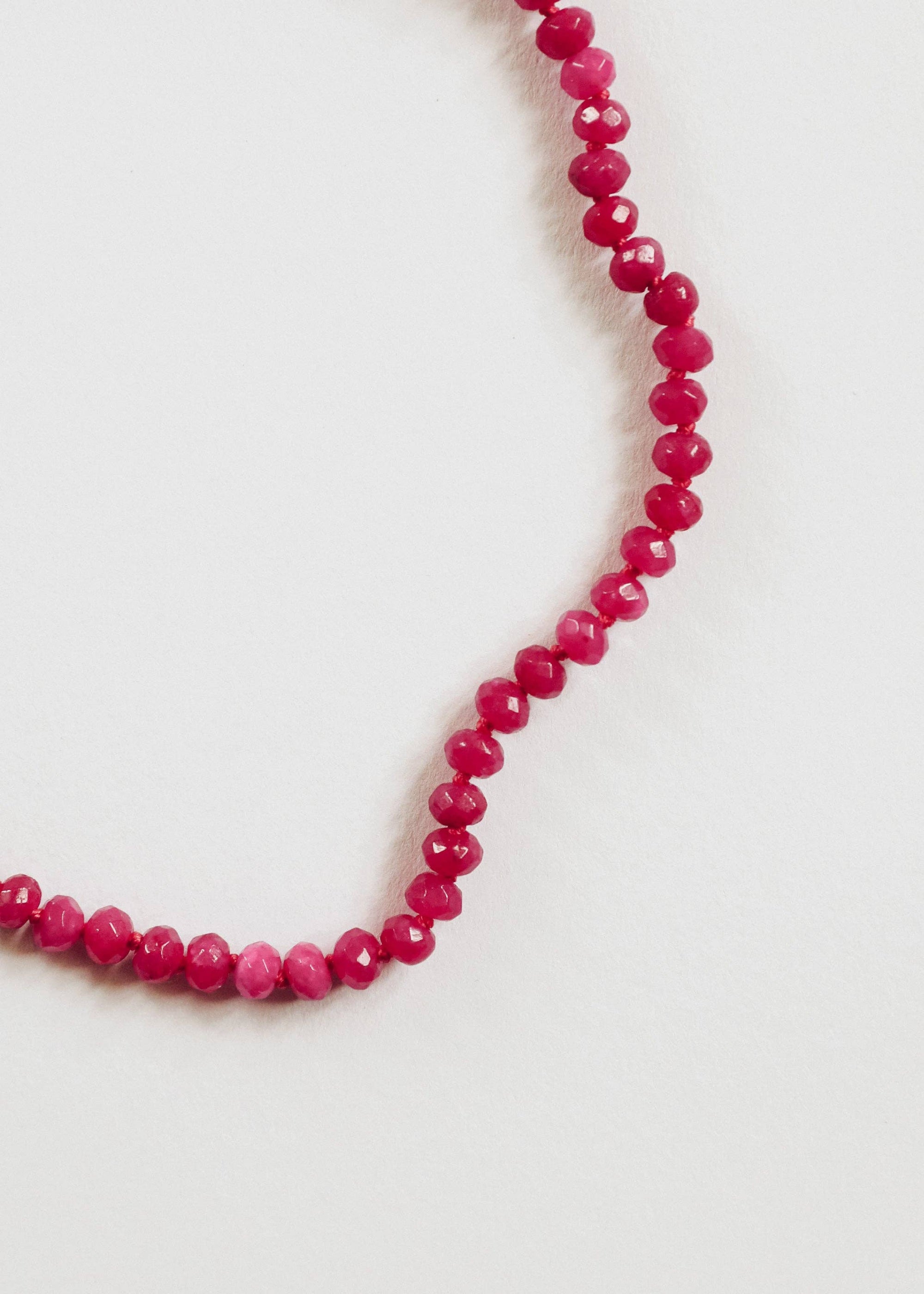 Pink Jade Gemstone Necklace