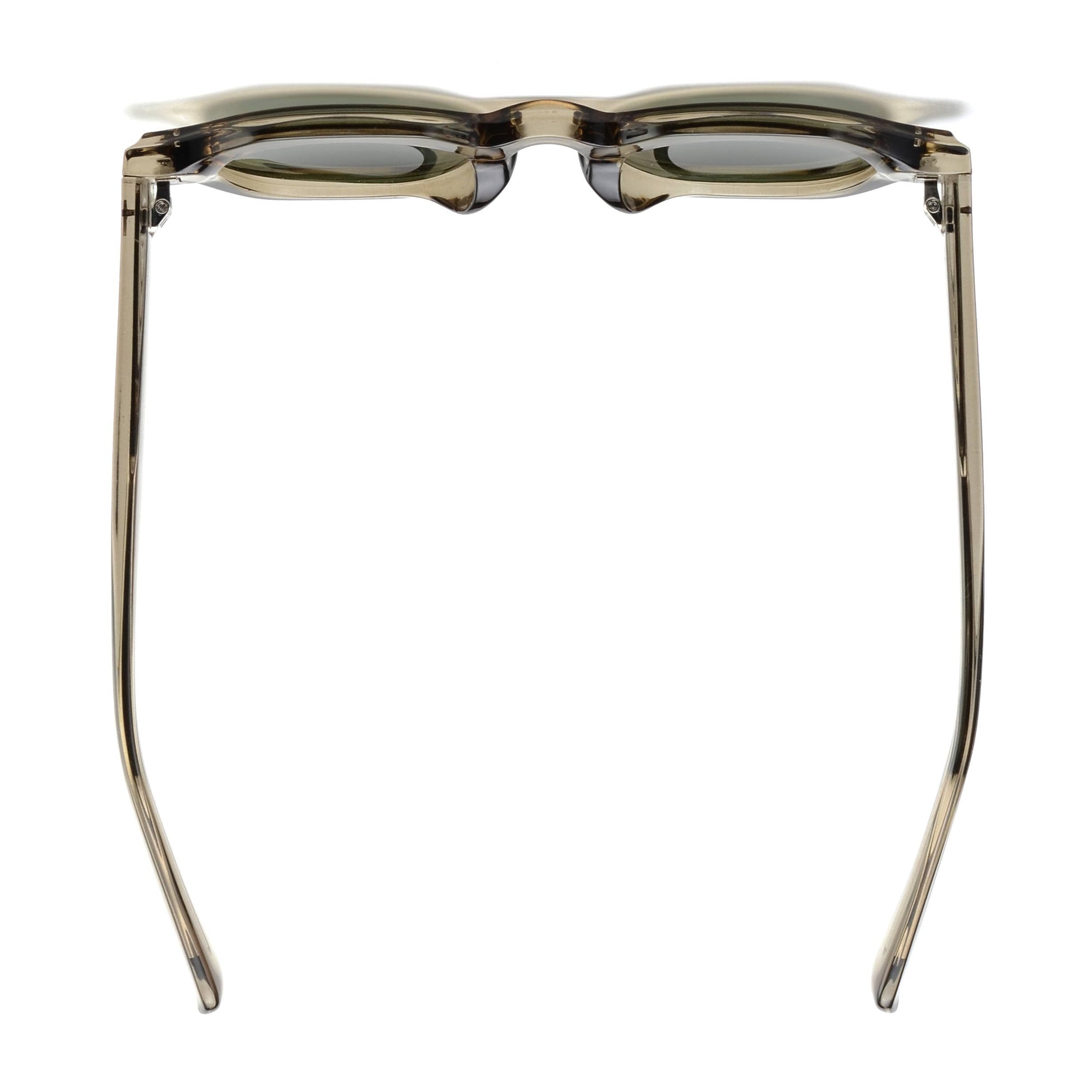 LAMAR Transparent Olive Sunglasses | Green Lens