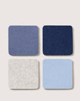 Bierfilzl Merino Wool Square Coaster Multi 4 pk Social Hour