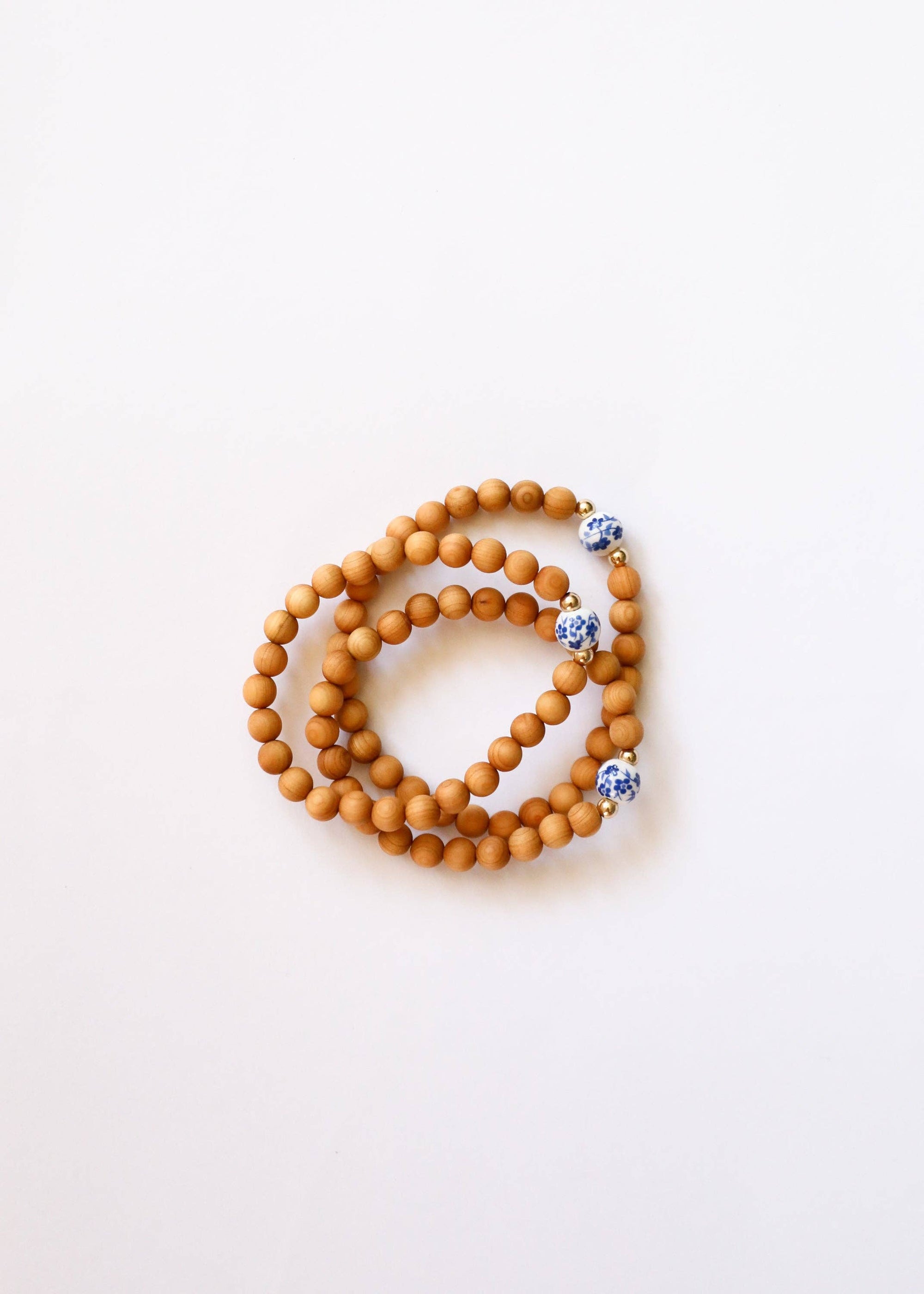 Cypress Wood Flowers Bracelet