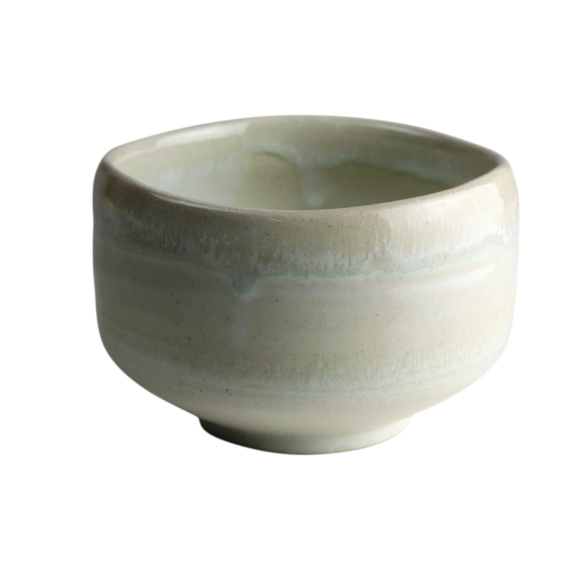 Matcha Bowl - Gray White Glazed