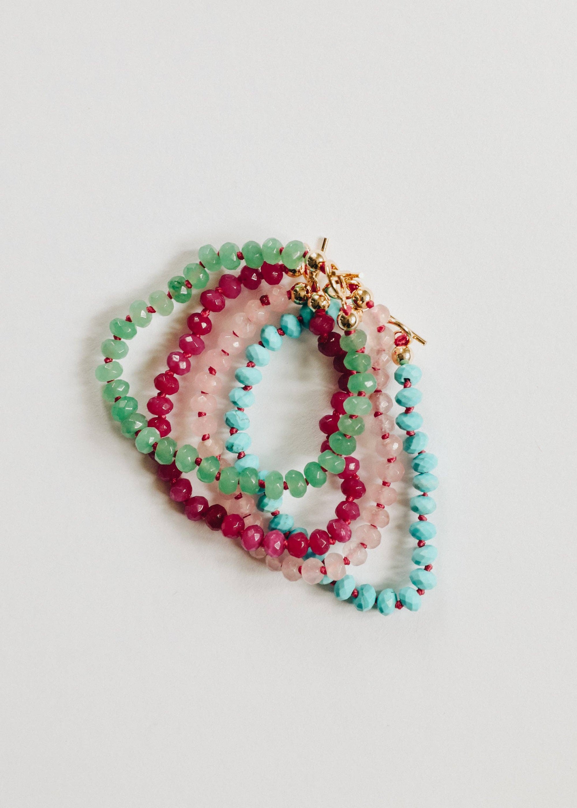 Pink Jade Gemstone Necklace