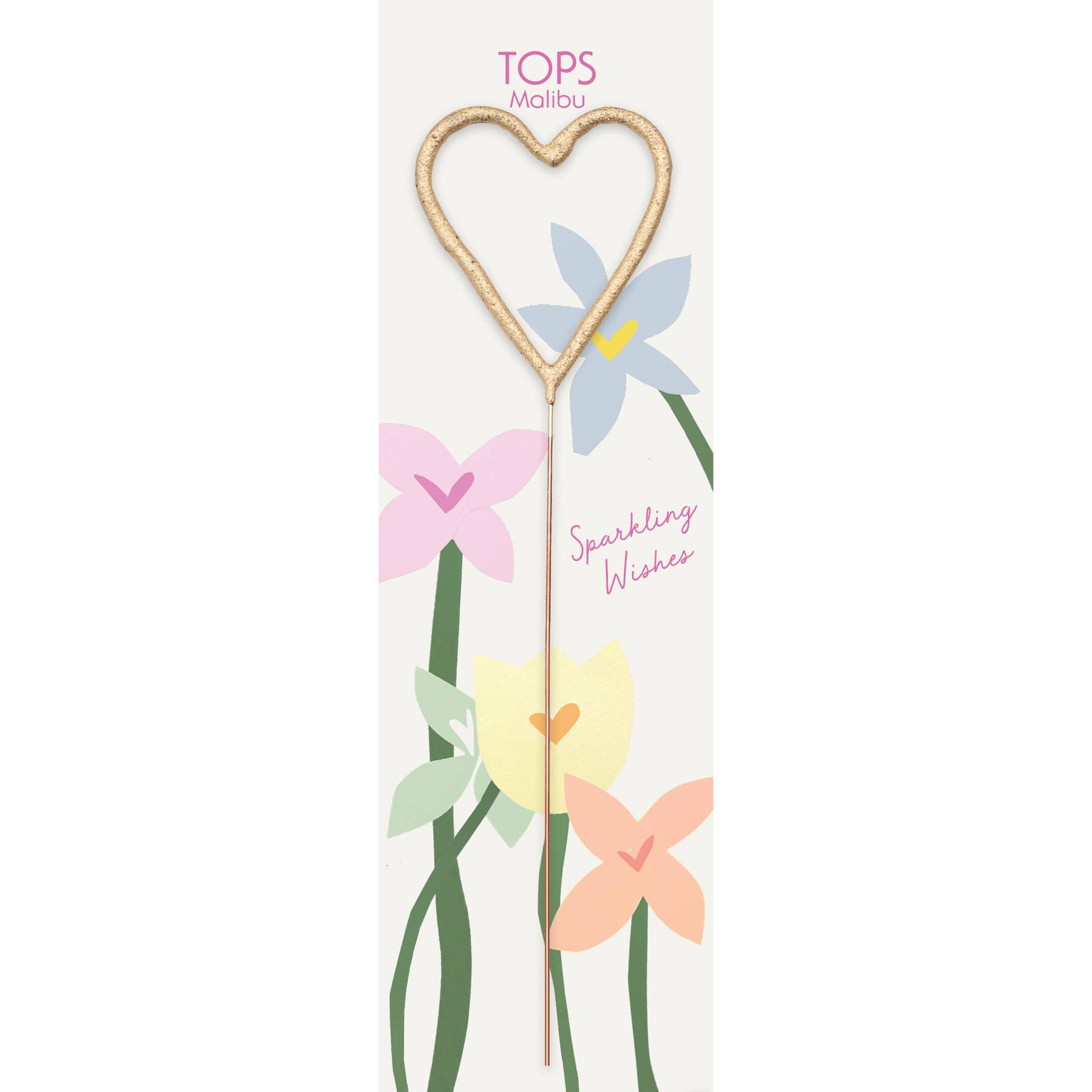Big Golden Heart Sparkler Wand Garden Party