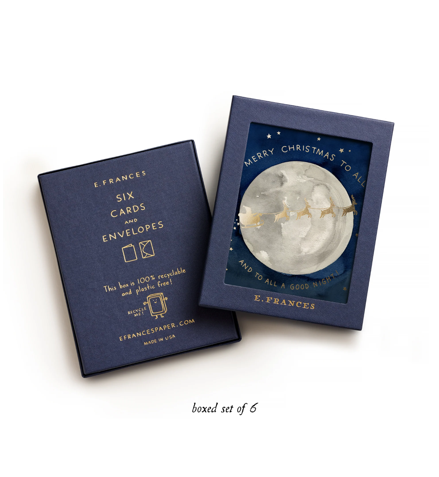Santa Moon | Boxed Boxed Cards