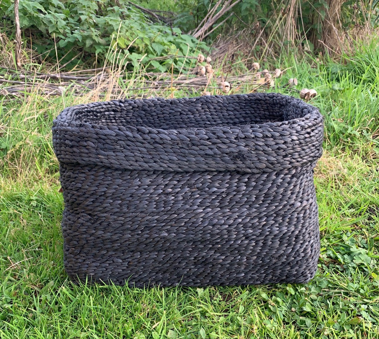 Jute Storage Basket - Charcoal