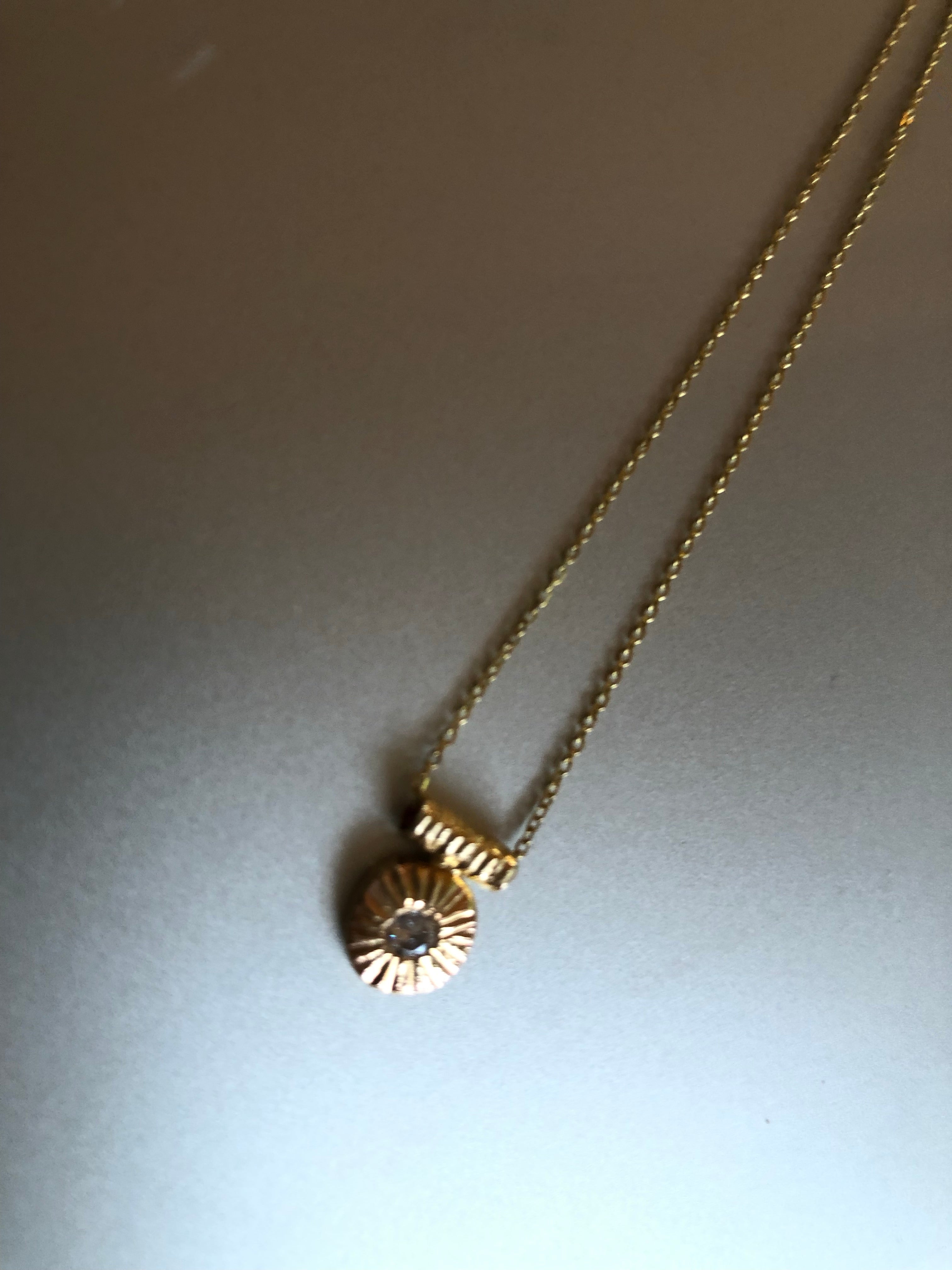 Sunburst Diamond Pendant Necklace