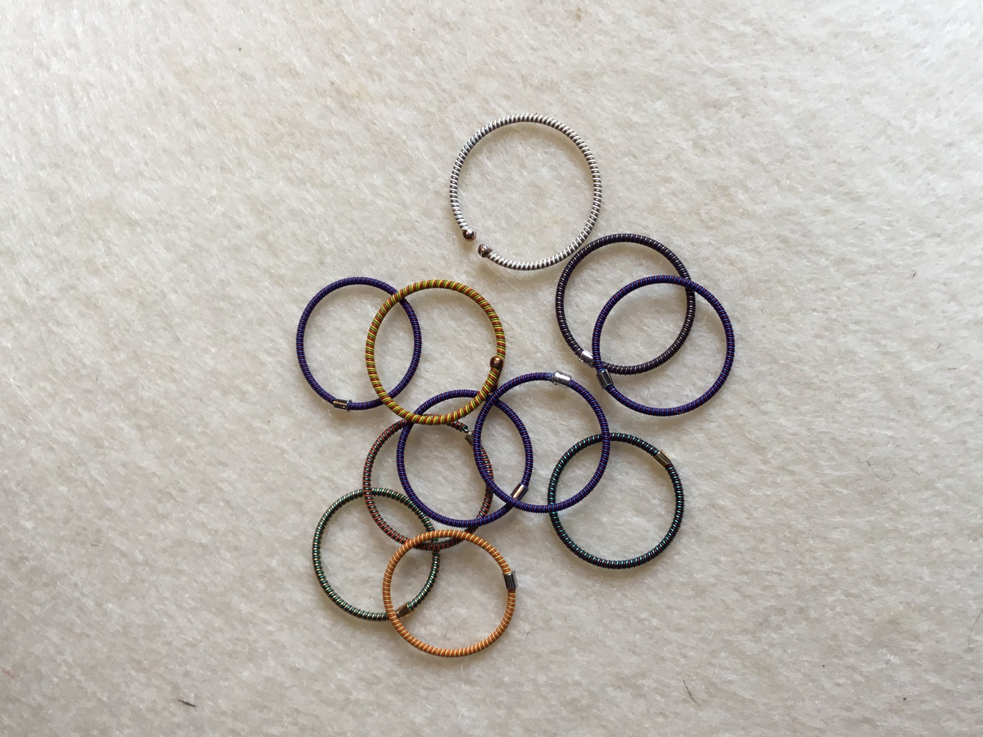 Stacking Colored Coil Rings